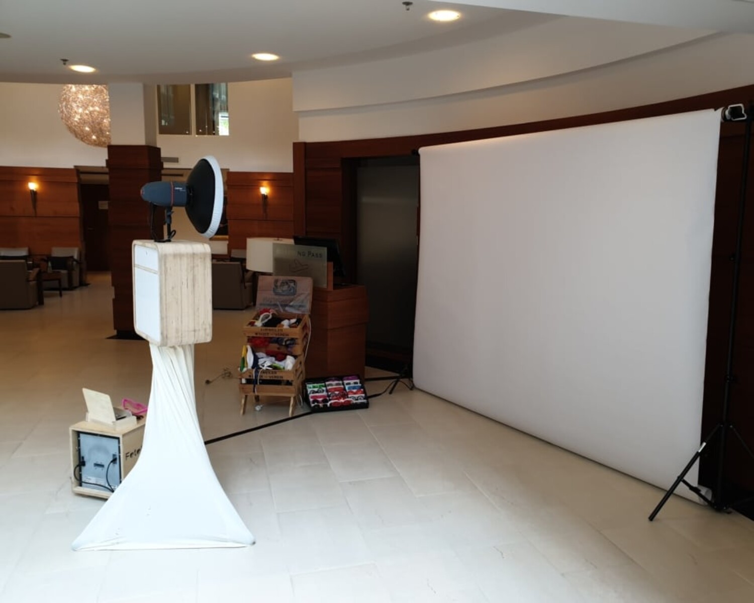 Fotobox Polaroid Drucker bei einer Firmenfeier im Hotel Marriot in Köln