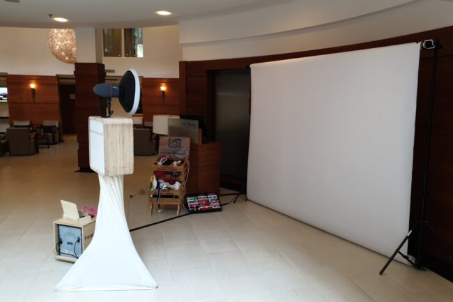 Fotobox Polaroid Drucker bei einer Firmenfeier im Hotel Marriot in Köln